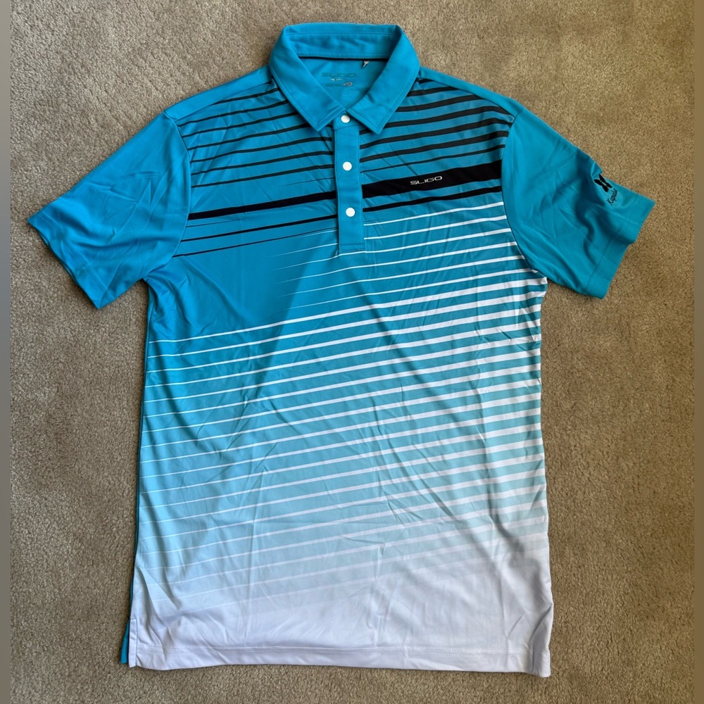 Sligo Men's Blue Gradient Golf Polo Shirt